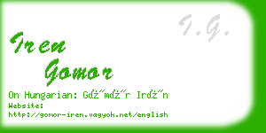 iren gomor business card